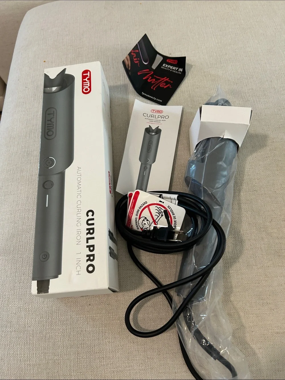 TYMO CURLPRO GREY, automatic curling iron, 1.25, NWT